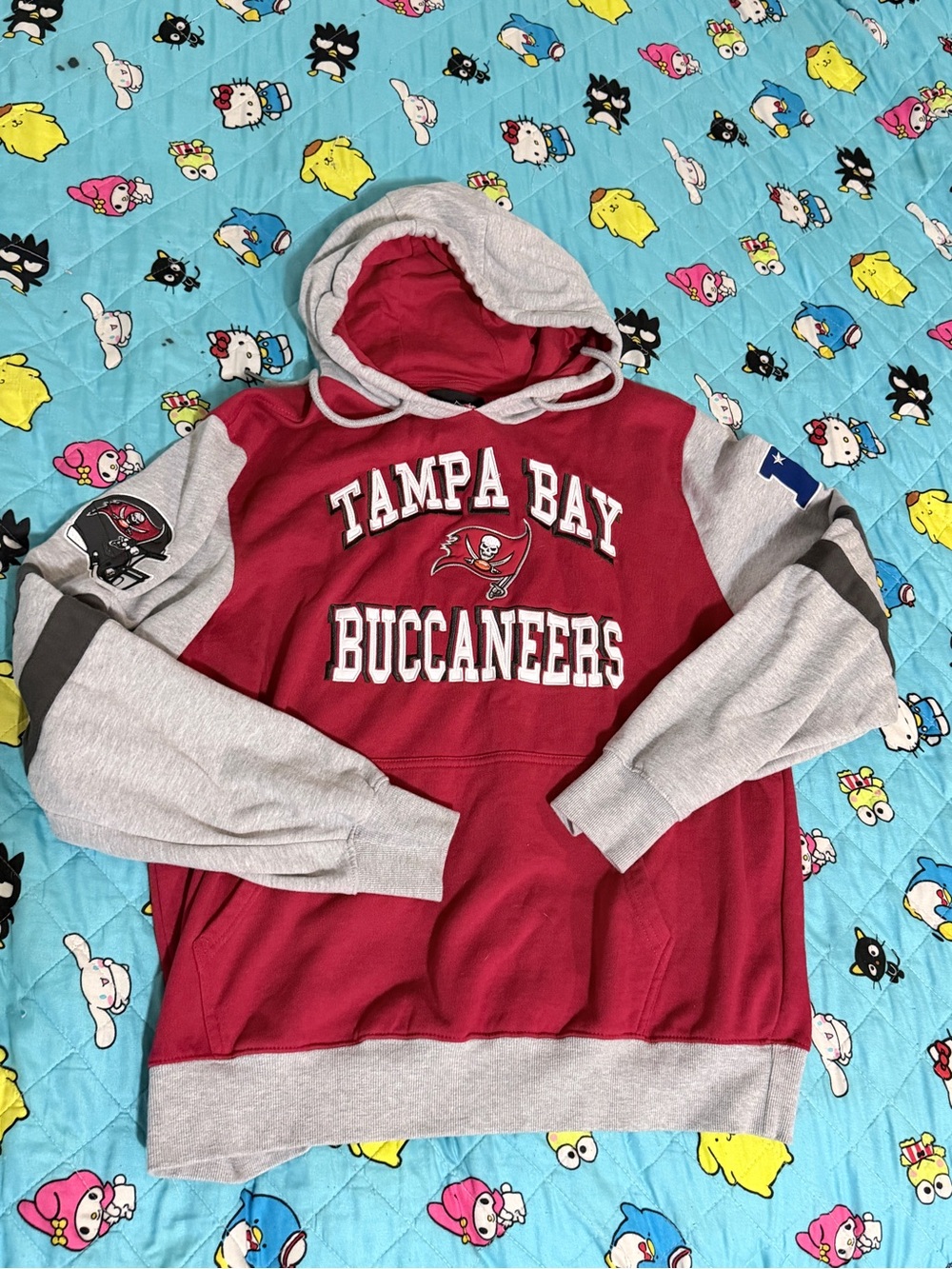 Red & Gray Men's Pullover Hoodie